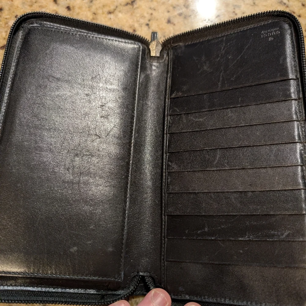 Gucci Micro GG Black leather Wallet Vintage Guccisima - Picture 3 of 10